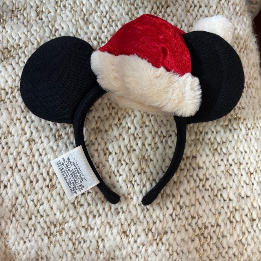 Walt Disney Mickey Mouse Ears with Santa Hat - Picture 9 of 12